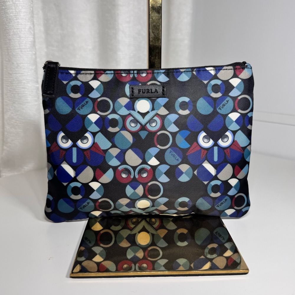 Furla Owl Cosmetic Zip Pouch Bag
